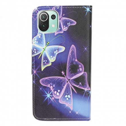 Cover Xiaomi Mi 11 Lite / Lite 5G Papillons Néons