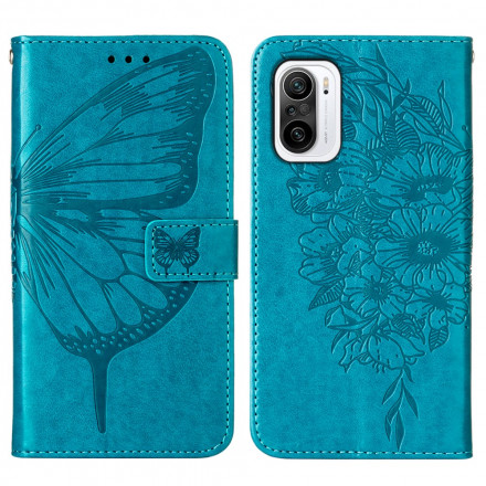 Case Poco F3 / Xiaomi Mi 11i 5G Butterfly Design with Strap