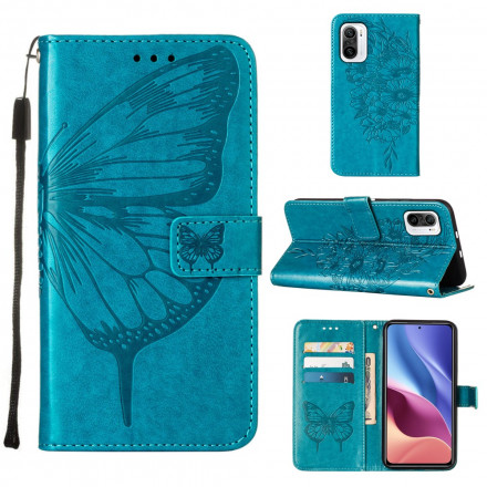 Case Poco F3 / Xiaomi Mi 11i 5G Butterfly Design with Strap