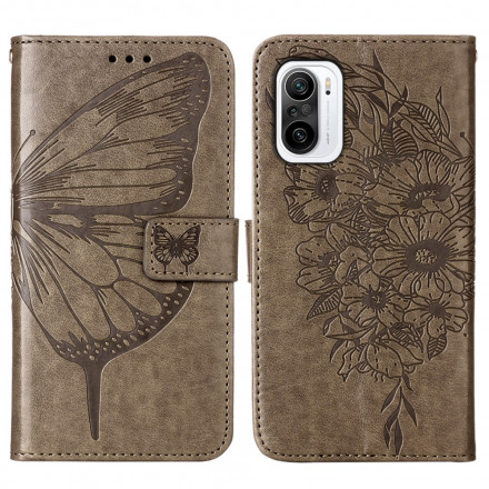Case Poco F3 / Xiaomi Mi 11i 5G Butterfly Design with Strap