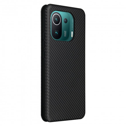 Flip Cover Xiaomi Mi 11 Pro Carbon Fiber with Ring Support