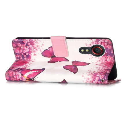Samsung Galaxy Xcover 5 Red Butterflies Case