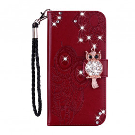 Cover Samsung Galaxy XCover 5 Hibou Mandala et Breloque
