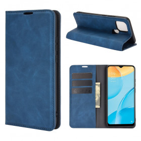 Flip Cover Oppo A15 Soft Leather Effect Silk