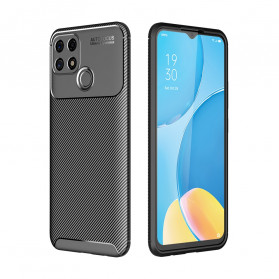 Oppo A15 Flexible Carbon Fiber Texture Case