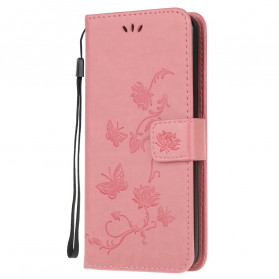 Case Samsung Galaxy XCover 5 Butterflies And Flowers With Strap