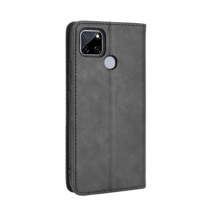 Flip Cover Oppo A15 Leather Effect Vintage Stylish