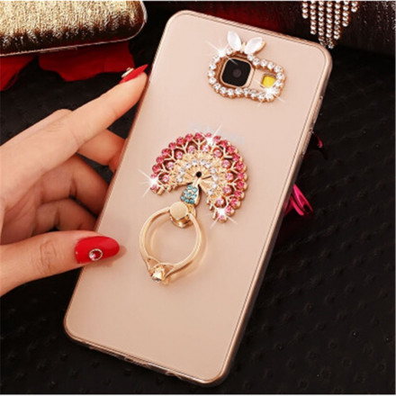 Purple Diamond Ring Holder Smart Phone