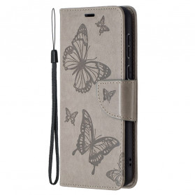 Cover Huawei P50 Butterflies and Oblique Flap