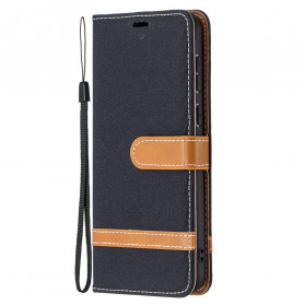 Huawei P50 Fabric and Leather effect case with strap