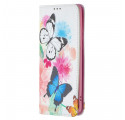 Flip Cover Huawei P50 Pro Coloured Butterflies