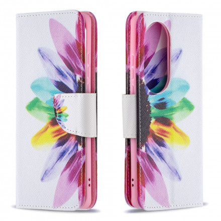 Cover Huawei P50 Pro Fleur Aquarelle