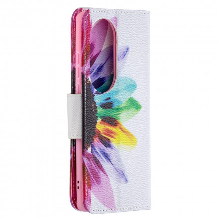 Cover Huawei P50 Pro Fleur Aquarelle