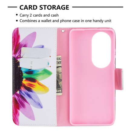 Cover Huawei P50 Pro Fleur Aquarelle