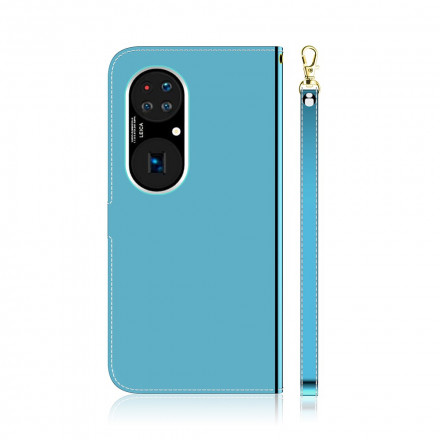 Cover Huawei P50 Pro Simili Cuir Couverture MIroir