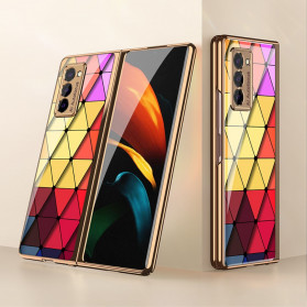 Samsung Galaxy Z Fold2 Triangles Tempered Glass Case GKK