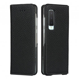 Flip Cover Samsung Galaxy Z Fold2 Cuir Lychee Véritable