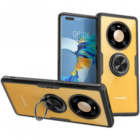 Case Huawei Mate 40 Pro Transparent Ring et Carbone