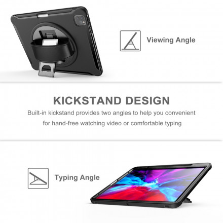 Case iPad Pro 12.9" (2021) (2020) (2019) Sangle, Support et Porte-Stylet