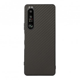 Sony Xperia 1 III Leather Case Carbon Fiber Texture