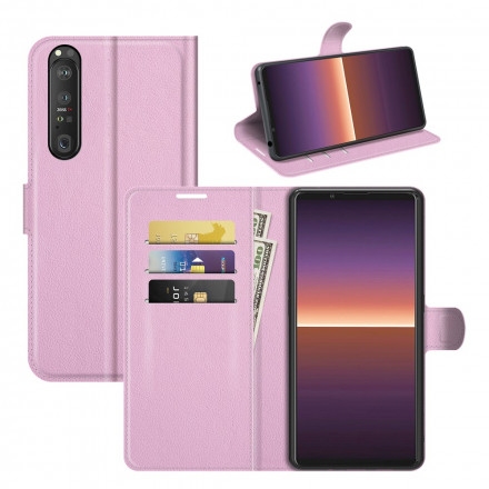 Cover Sony Xperia 1 III Effet Lychee Classique