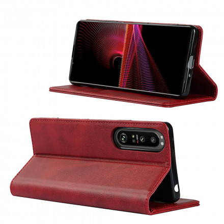 Flip Cover Sony Xperia 1 III Genuine Leather Classic