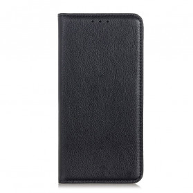 Flip Cover Sony Xperia 5 III Cuir Lychee Fendu Simple