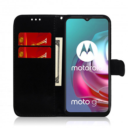 Cover Moto G30 / Moto G10 Simili Cuir Couverture Miroir