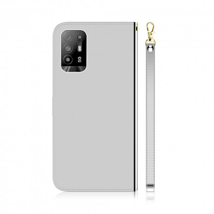 Case Oppo A94 5G Leatherette Mirror Cover
