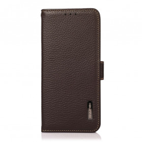 Cover Moto G50 Cuir Lychee KHAZNEH RFID