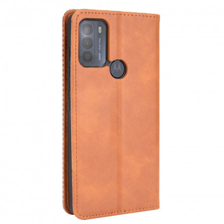 Flip Cover Moto G50 Vintage Leather Effect