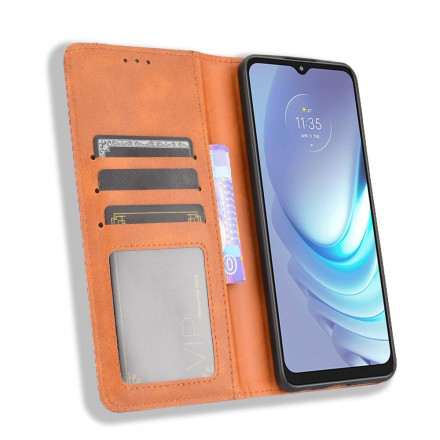 Flip Cover Moto G50 Vintage Leather Effect