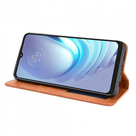Flip Cover Moto G50 Vintage Leather Effect