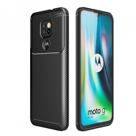 Case Moto G9 Play Flexible Texture Carbon Fiber