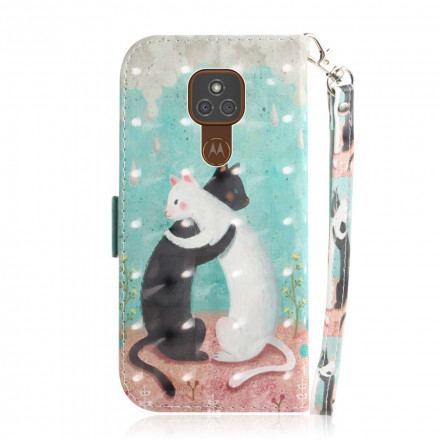 Case Moto G9 Play Friends Cats with Strap