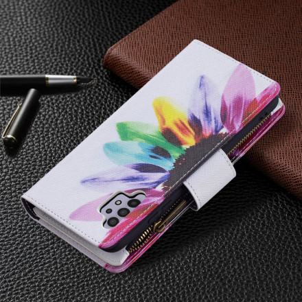 Case Samsung Galaxy A32 4G Zipped Pocket Flower
