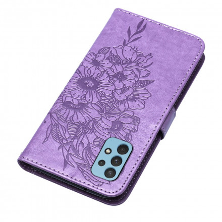 Case Samsung Galaxy A32 4G Butterfly Design with Strap