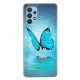 Samsung Galaxy A32 4G Butterfly Case Blue Fluorescent