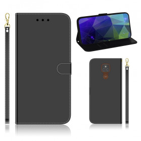 Moto G9 Play Case Leatherette Mirror Cover