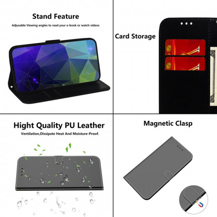 Moto G9 Play Case Leatherette Mirror Cover