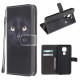 Moto G9 Play Black Cat Eyes Lanyard Case