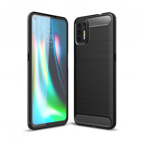 Moto G9 Plus Brushed Carbon Fiber Case