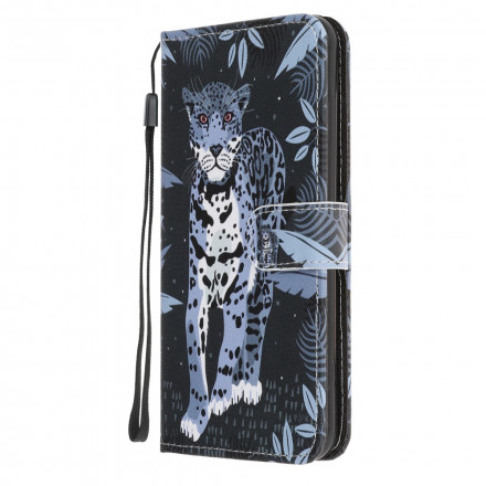 Samsung Galaxy A22 5G Leopard Strap Case