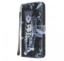 Samsung Galaxy A22 5G Leopard Strap Case