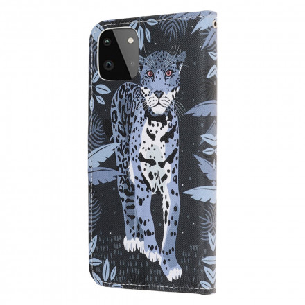 Samsung Galaxy A22 5G Leopard Strap Case