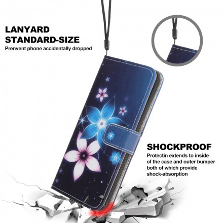 Case Samsung Galaxy A22 5G Lunar Flowers with Strap