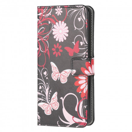 Samsung Galaxy A22 5G Case Butterflies and Flowers