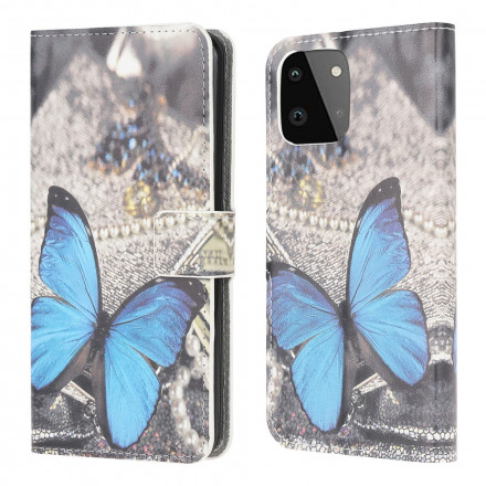 Cover Samsung Galaxy A22 5G Papillon Prestige Bleu