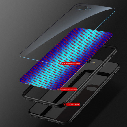 Samsung Galaxy A22 5G Carbon Fiber Tempered Glass Case