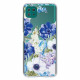 Samsung Galaxy A22 5G Transparent Watercolor Blue Flowers Case